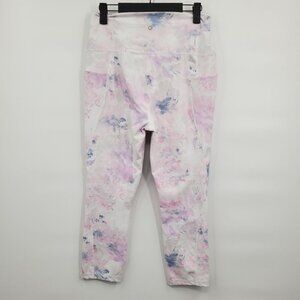 RBX High Waisted Floral Print Leggings Women Size Large Casual Athletic